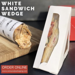 STANDARD SANDWICH WEDGE  BOXES - WHITE