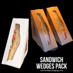 STANDARD SANDWICH WEDGE  BOXES - WHITE