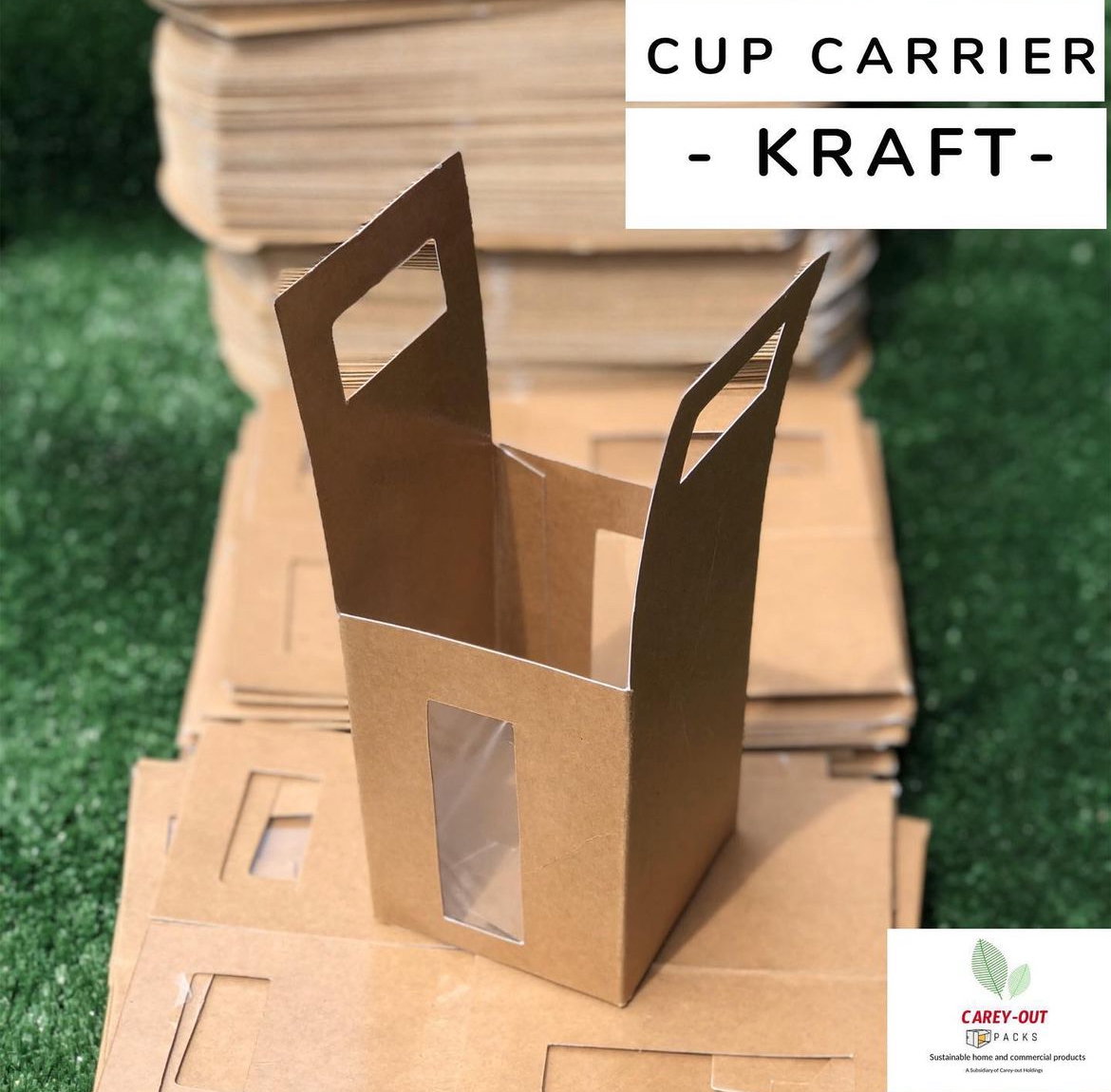 SINGLE TAKEOUT CUP CARRIER - BROWN _3