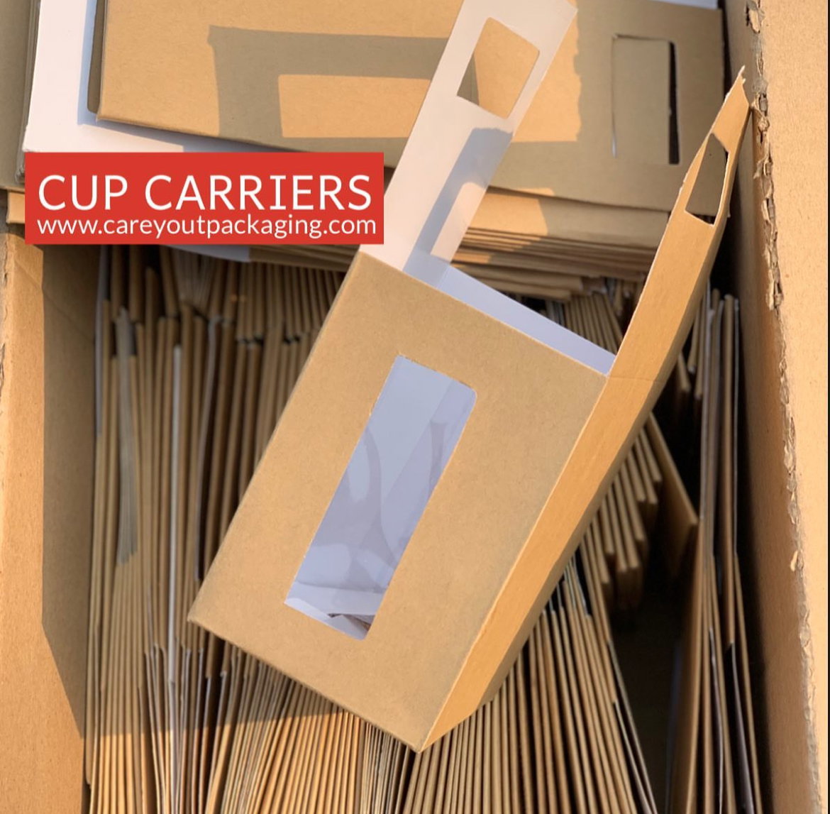 SINGLE TAKEOUT CUP CARRIER - BROWN _1