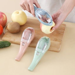 Multifunctional Kitchen Manual Cutter Storage Peeler Grater Peeling Knife - Black