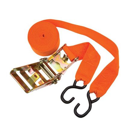 2" x20FT Durable Ratchet Tie-Down Strap with Metal Buckle - 6m - 2 Pack