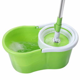 Green- 360 Spin Mop & Bucket System with Microfiber Head