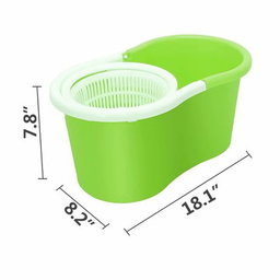 Green- 360 Spin Mop & Bucket System with Microfiber Head