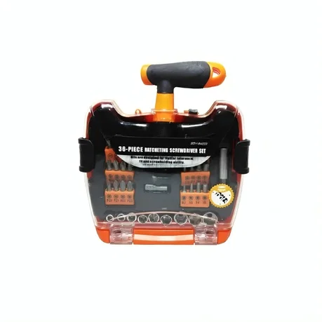 36Pc Ratcheting Screwdriver Set with Bit Variety