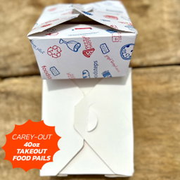 TAKEOUT LUNCH BOXES - ''PLAIN WHITE''/ 40oz - 1183m