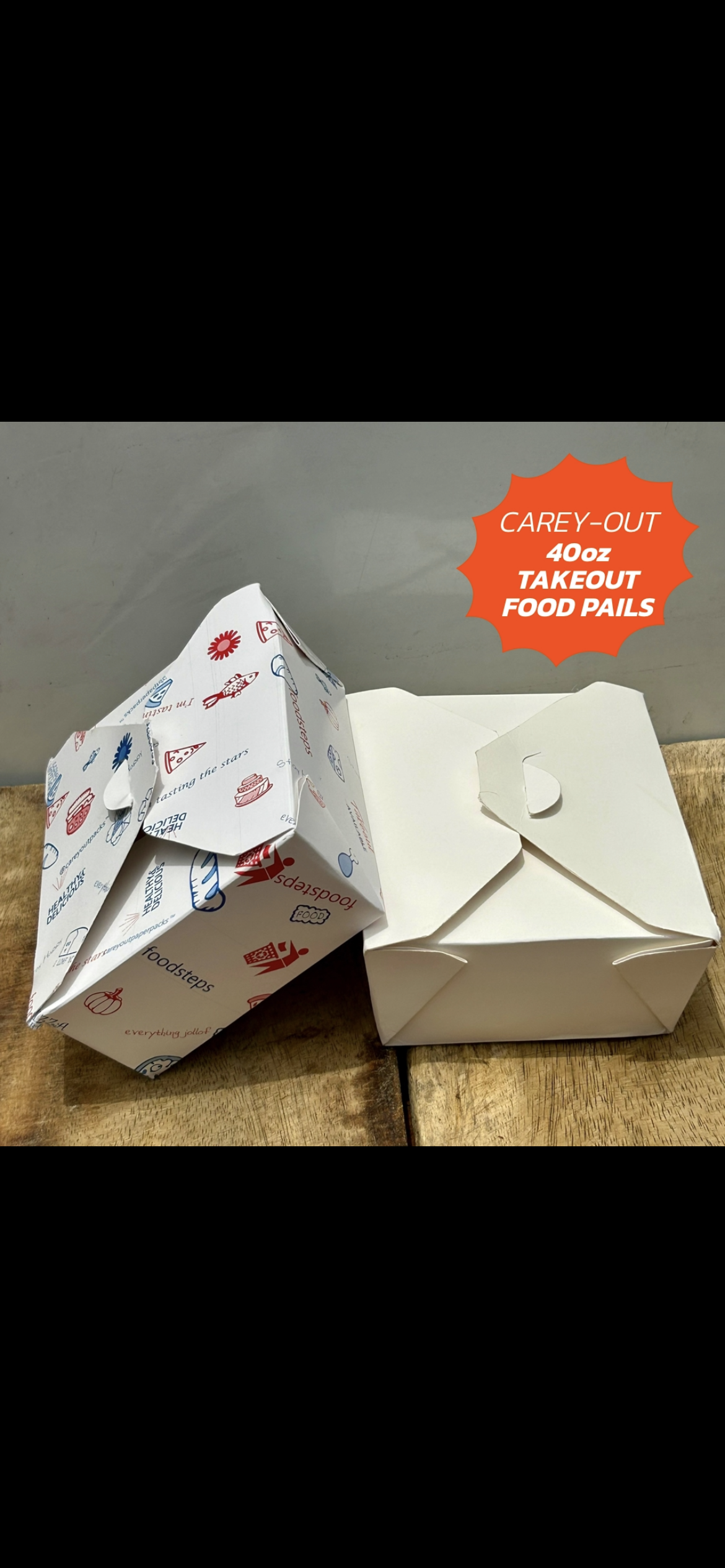 TAKEOUT LUNCH BOXES - ''PLAIN WHITE''/ 40oz - 1183m_3