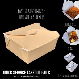 TAKEOUT LUNCH BOXES - ''KRAFT BROWN'' - 40oz | 1183ml