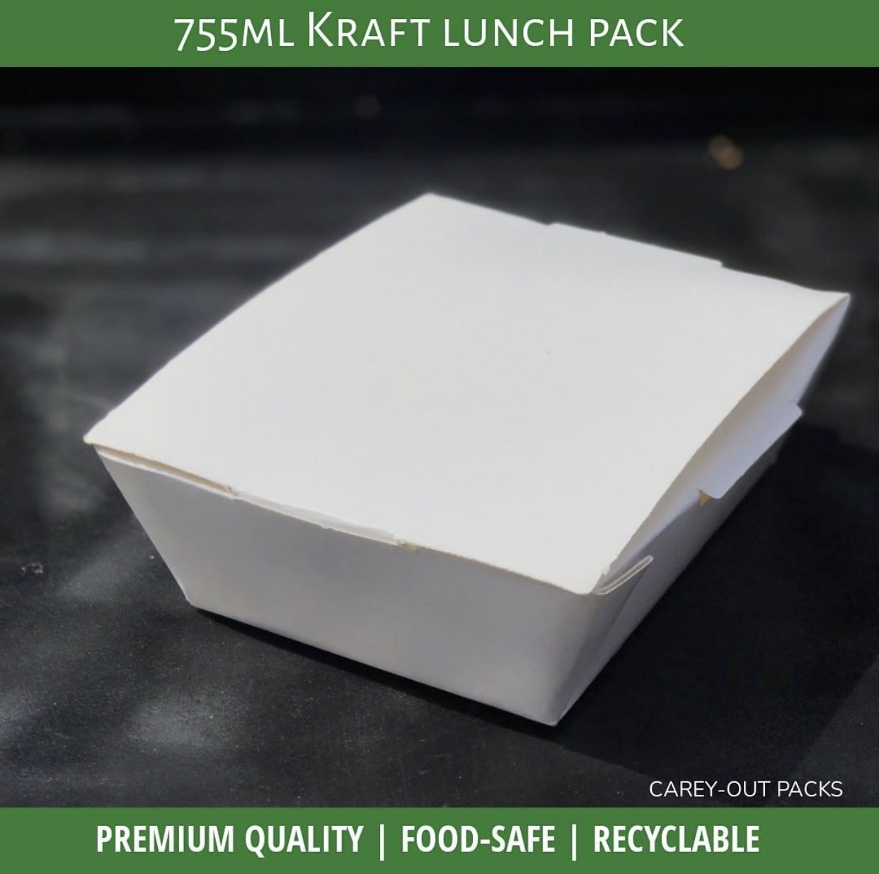 755ml TAKEOUT FOOD PACKS / PLAIN WHITE - CARTON OF 500 PIECES _1