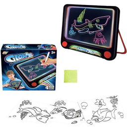 GlowPad Kids' Neon Creative Drawing Board with Light-Up Function