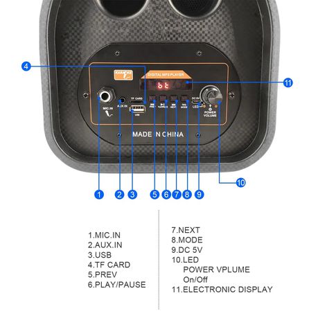 Rechargeable Handbag Wireless Bluetooth LED Karaoke Speaker - Multi-colour_1