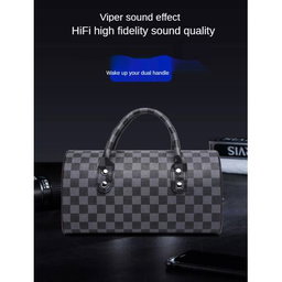 Rechargeable Handbag Wireless Bluetooth Speaker LED Karaoke Speaker - Black