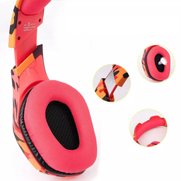 Onikuma K1B Gaming Headphones - Red Camo