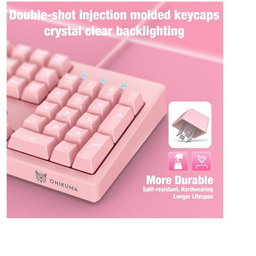 G25+CW905 Wired Keyboard & Mouse Set ONIKUMA Pink Spill-resistant