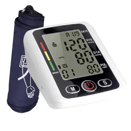 Electronic Blood Pressure Monitor with Voice Control Microcomputer