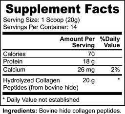 HYDROLYZED COLLAGEN (UNFLAVORED)