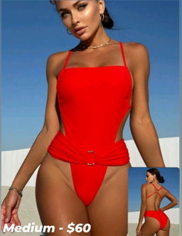 New Red One Piece with Ring