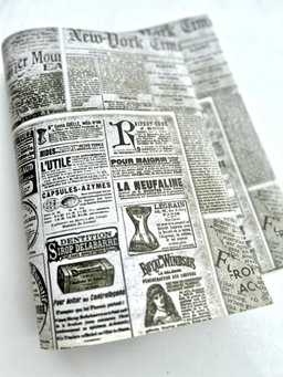  DELI PAPERS - “NEWSPAPER PRINTS'' / BLACK & WHITE - 3 SIZES