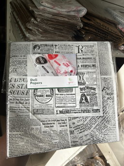 DELI PAPERS - “NEWSPAPER PRINTS'' / BLACK & WHITE - 3 SIZES