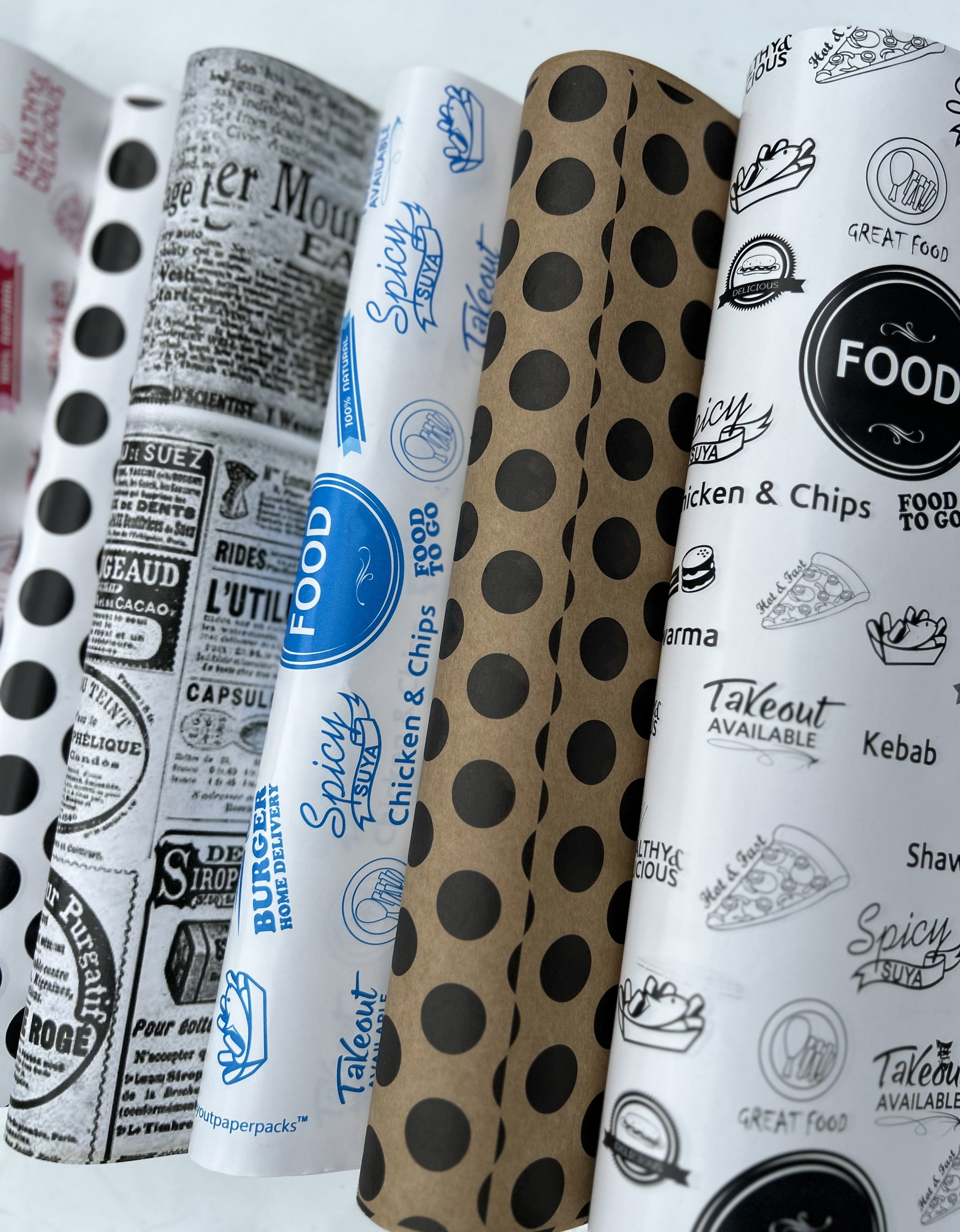  DELI PAPERS - “NEWSPAPER PRINTS'' / BLACK & WHITE - 3 SIZES_4