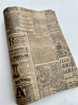 DELI PAPERS - “NEWSPAPER PRINTS”  / BLACK & BROWN- 3 SIZES