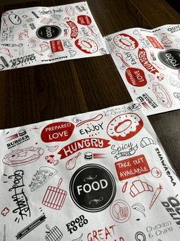 “ FOOD TO GO “ TABLE MATS - 12” x 12” - PACK OF 50 PIECES