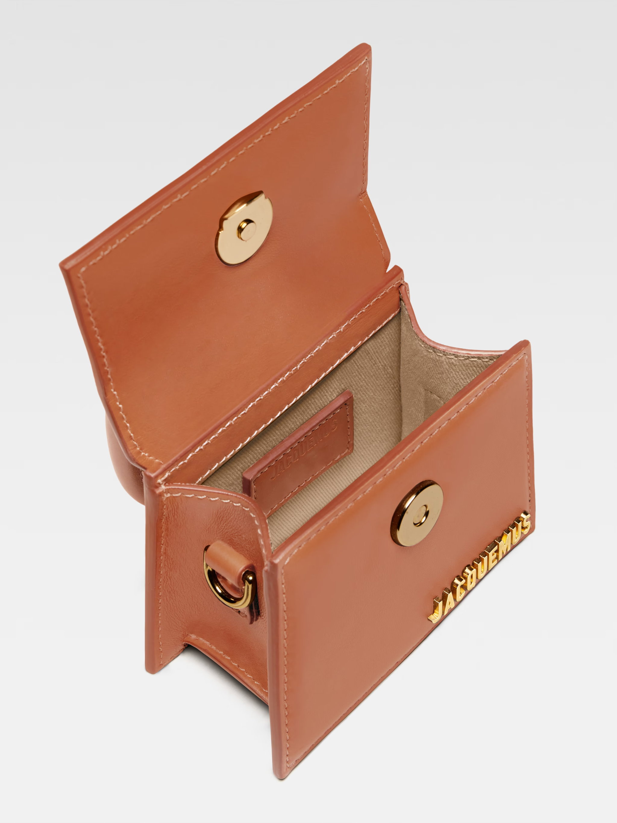 JACQUEMUS LE CHIQUITO MINI LEATHER BAG IN LIGHT BR_2