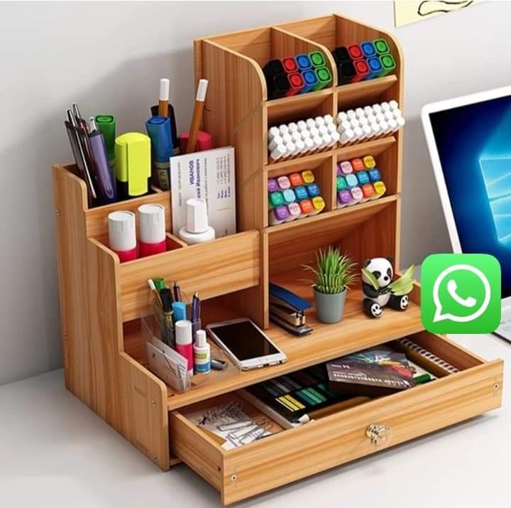 Wooden desk organizer_0