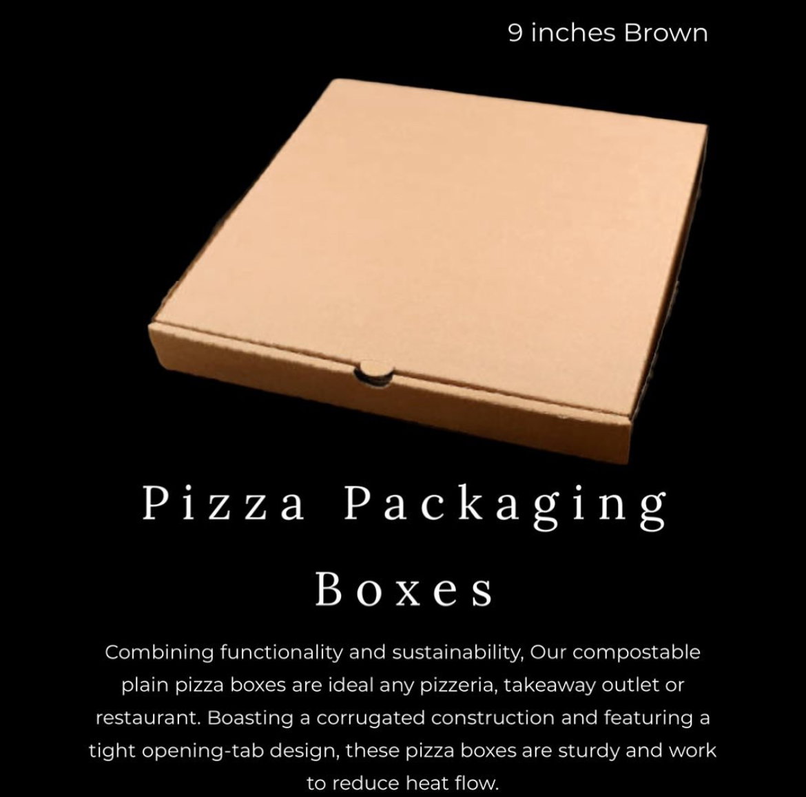 PIZZA BOXES - 12” BROWN _1