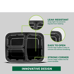 3 Compartment with Lids