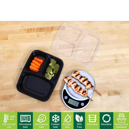 3 Compartment with Lids