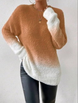 Ombre Fluffy knit sweater