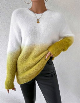 Ombre Fluffy knit sweater