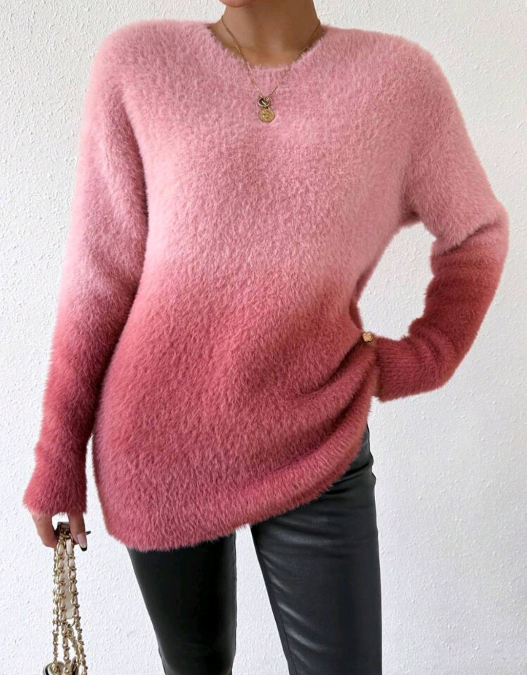 Ombre Fluffy knit sweater_5