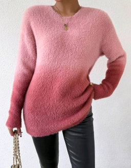 Ombre Fluffy knit sweater