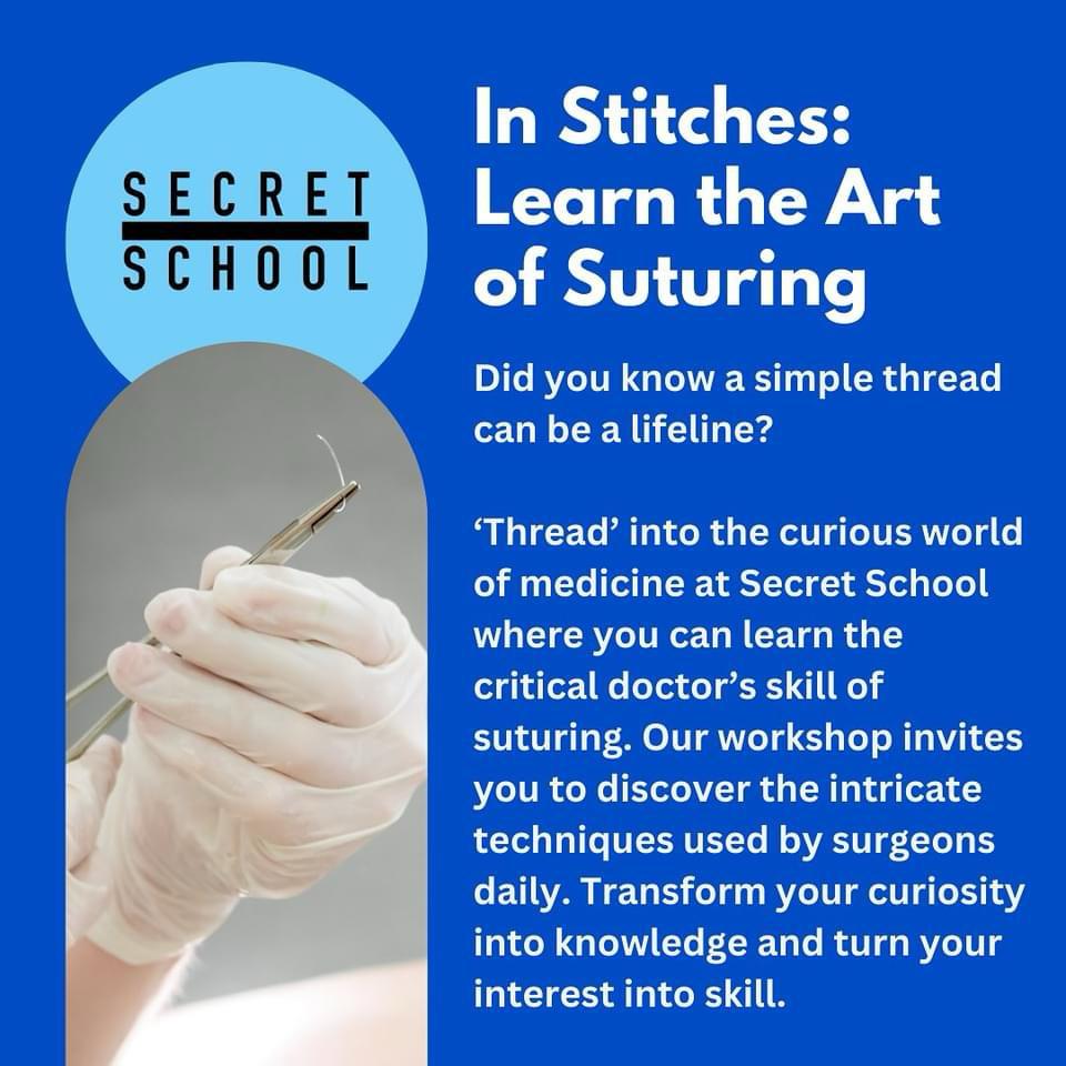 Private Group: In Stitches: Learn the Art of Suturing for Adults & Students (11yo and up) - 16 & 23 June 2024 4pm_0