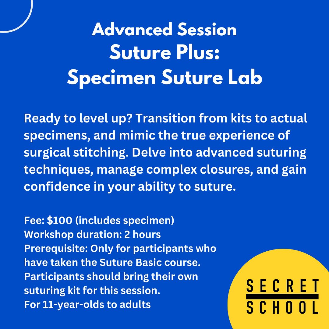 Private Group: In Stitches: Learn the Art of Suturing for Adults & Students (11yo and up) - 16 & 23 June 2024 4pm_2