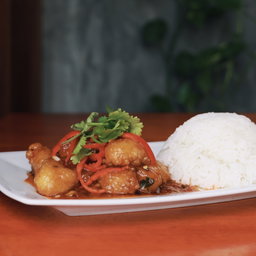 3 Flavour Deep Fried Fish Fillet with Rice