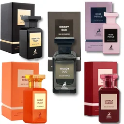  Woody Oud, Lovely Cherie,Tobacco Touch,Rose Petals, & Bright Peach Maison Alhambra Amazing 5 Collection EDP