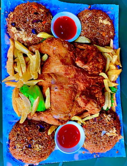 Full crispy chicken platter