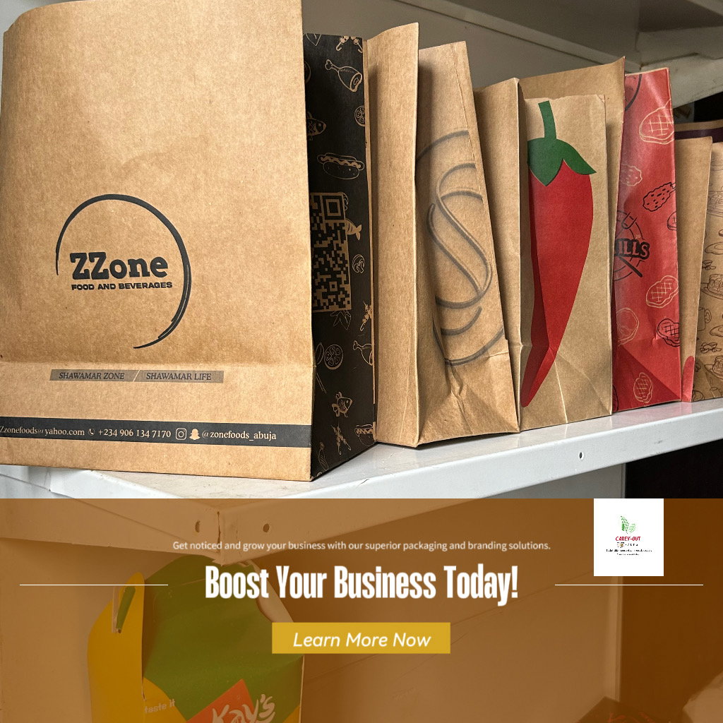 BRANDED KRAFT DELIVERY TAKEOUT BAGS - BROWN - 11” X 13'' X 6.5'' - MINIMUM ORDER QUANTITY OF 500 BAGS