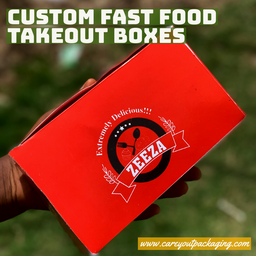 BRANDED TAKEOUT BOXES - 7” x 4” x 3” / MINIMUM ORDER QUANTITY OF 500 PIECES
