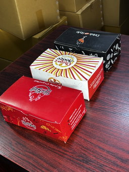 BRANDED TAKEOUT BOXES - 6” x 3” x 3” / MINIMUM ORDER QUANTITY OF 500 PIECES 