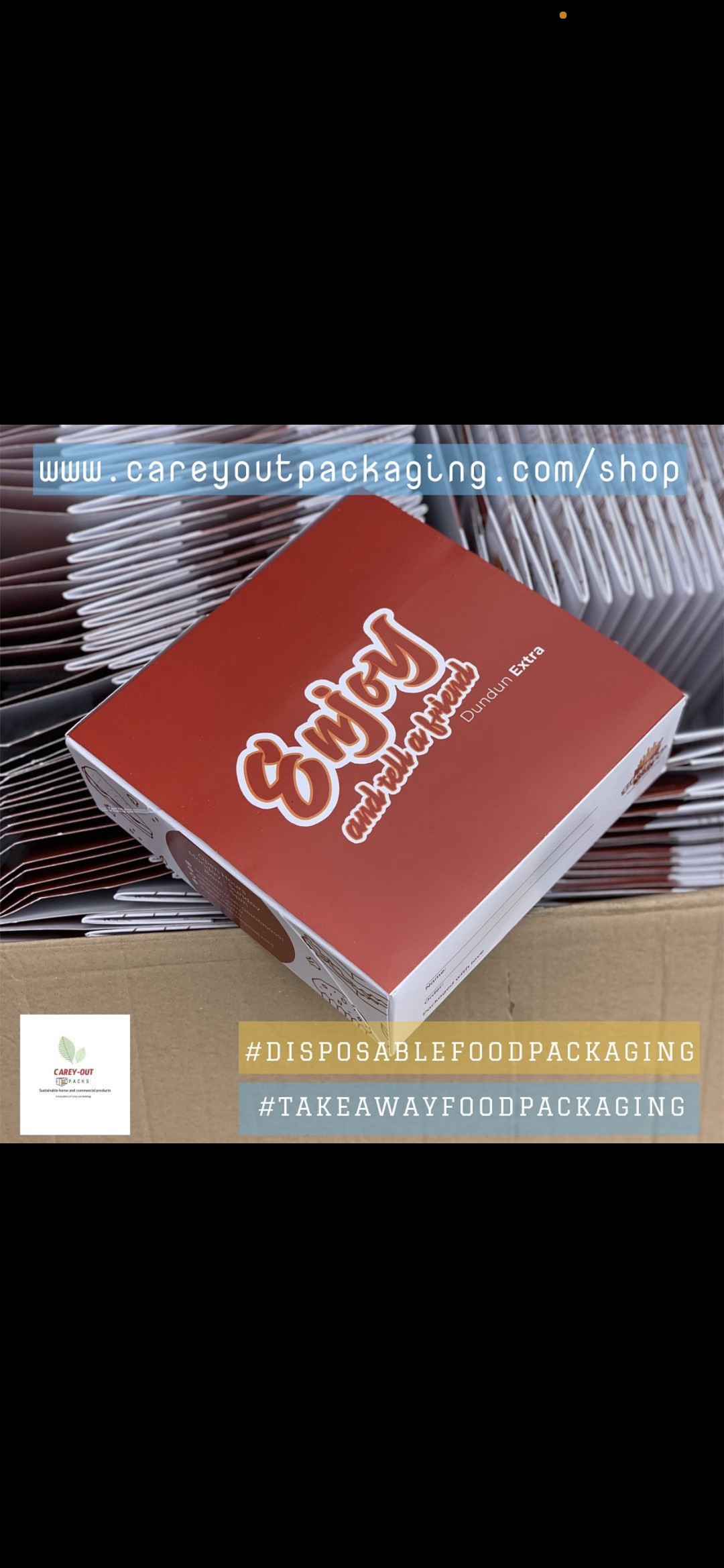 BRANDED “ER” TAKEOUT BOXES  / MINIMUM ORDER QUANTITY OF 500 PIECES