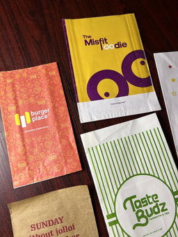BRANDED FRENCH FRIES TAKEOUT BAGS - 5.5” x 4.5”  / MINIMUM ORDER QUANTITY OF 1000 PIECES 
