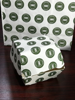 BRANDED CLAMSHELL BURGER BOXES /MOQ-500 pieces