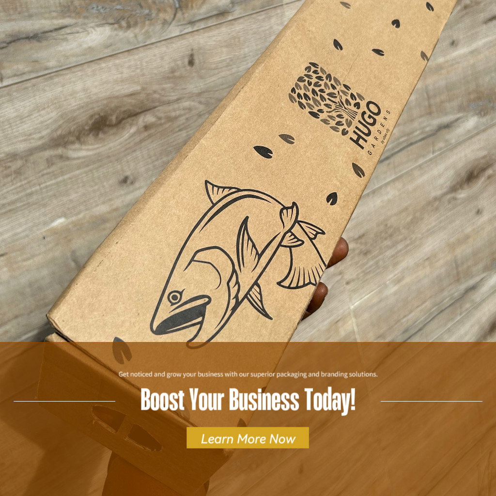 BRANDED GRILLED FISH TAKEOUT CORRUGATED BOXES - 20” x 4.5” x 4” _0