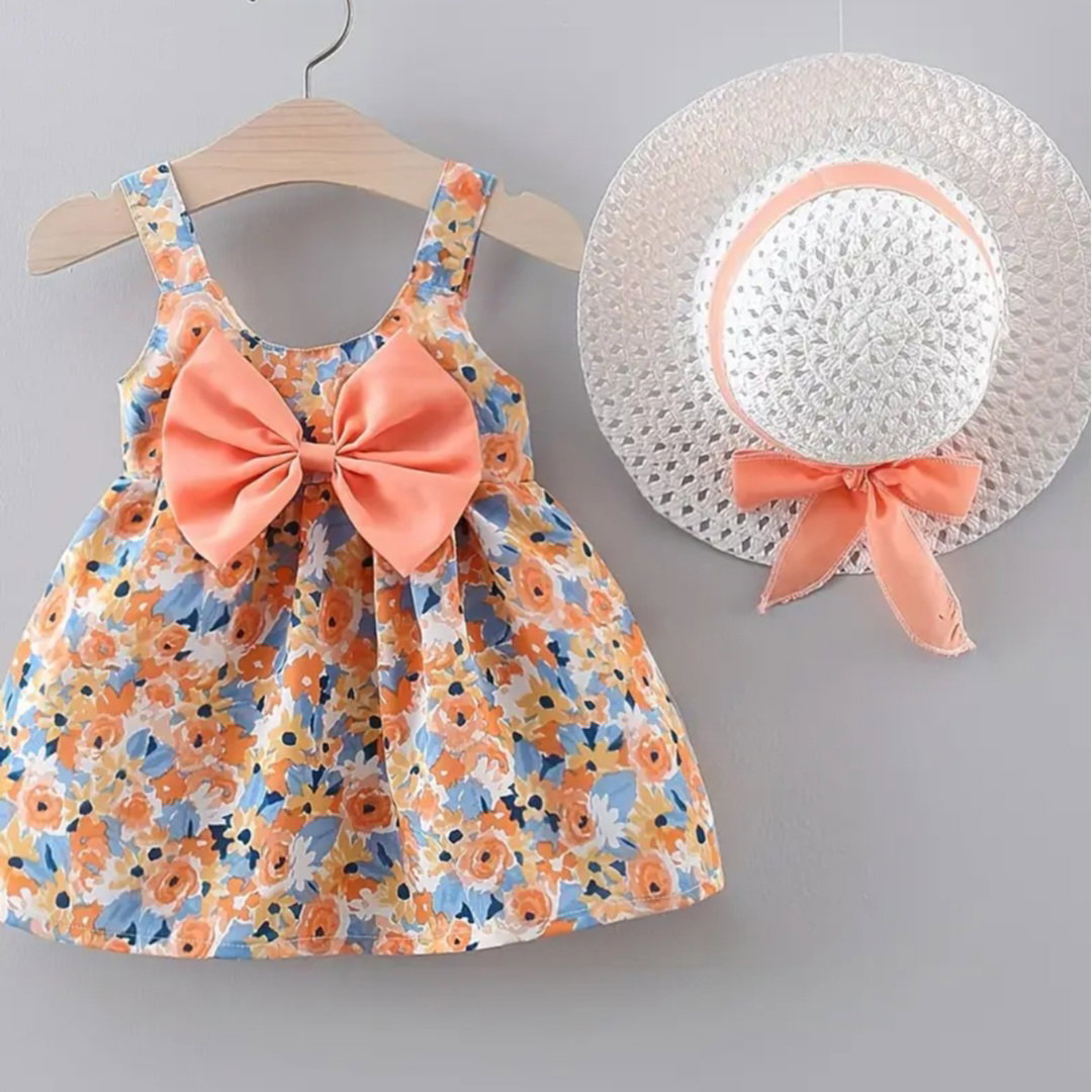 Girls dresses and bow hat_2