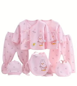 Pink 7 piece newborn set