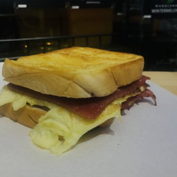 Ham, Bacon and Egg Sandwich